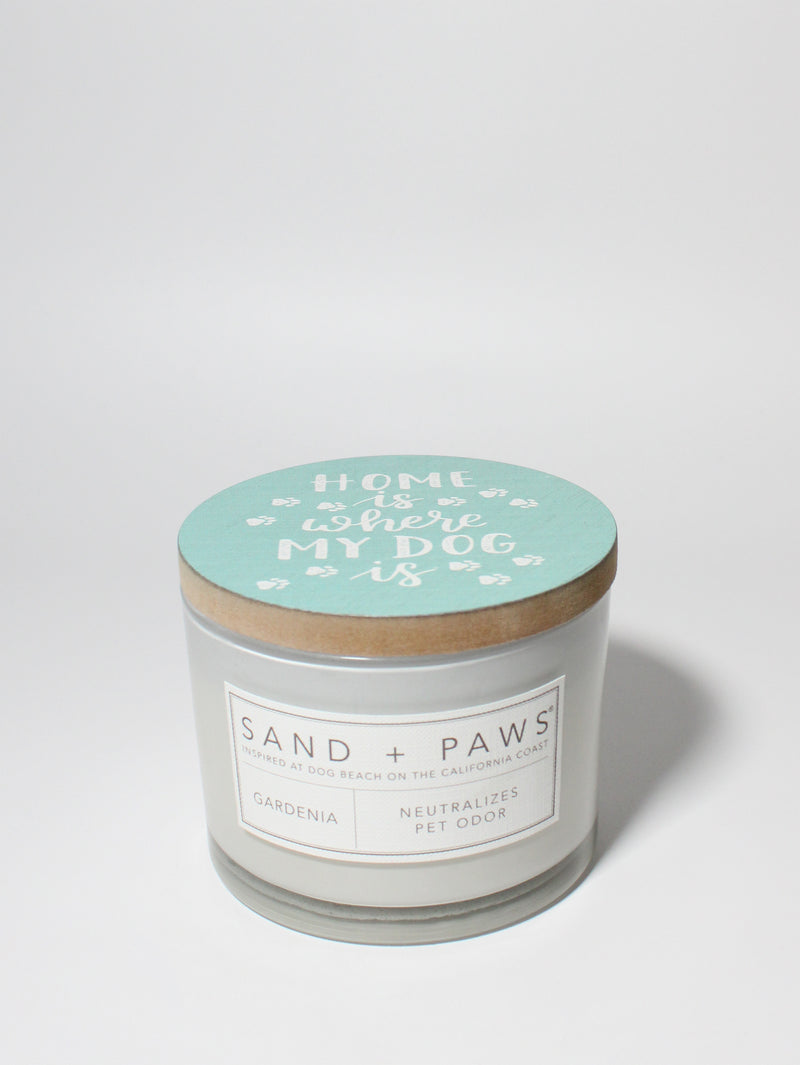Sand + Paws Gardenia 12 oz scented candle